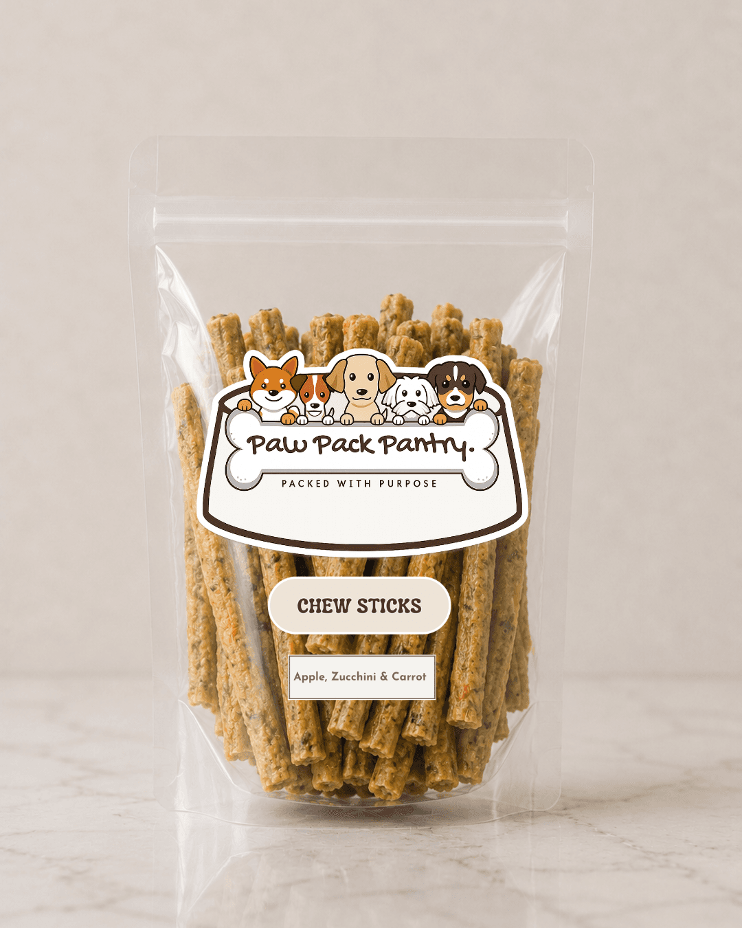 Apple, Zucchini & Carrot Chew Sticks
