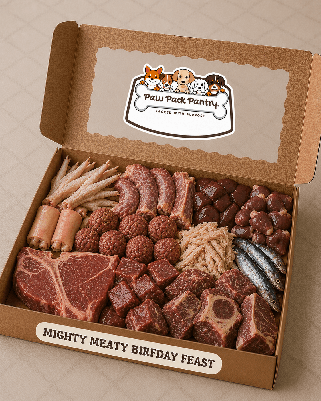 Mighty-Meaty Birfday Feast